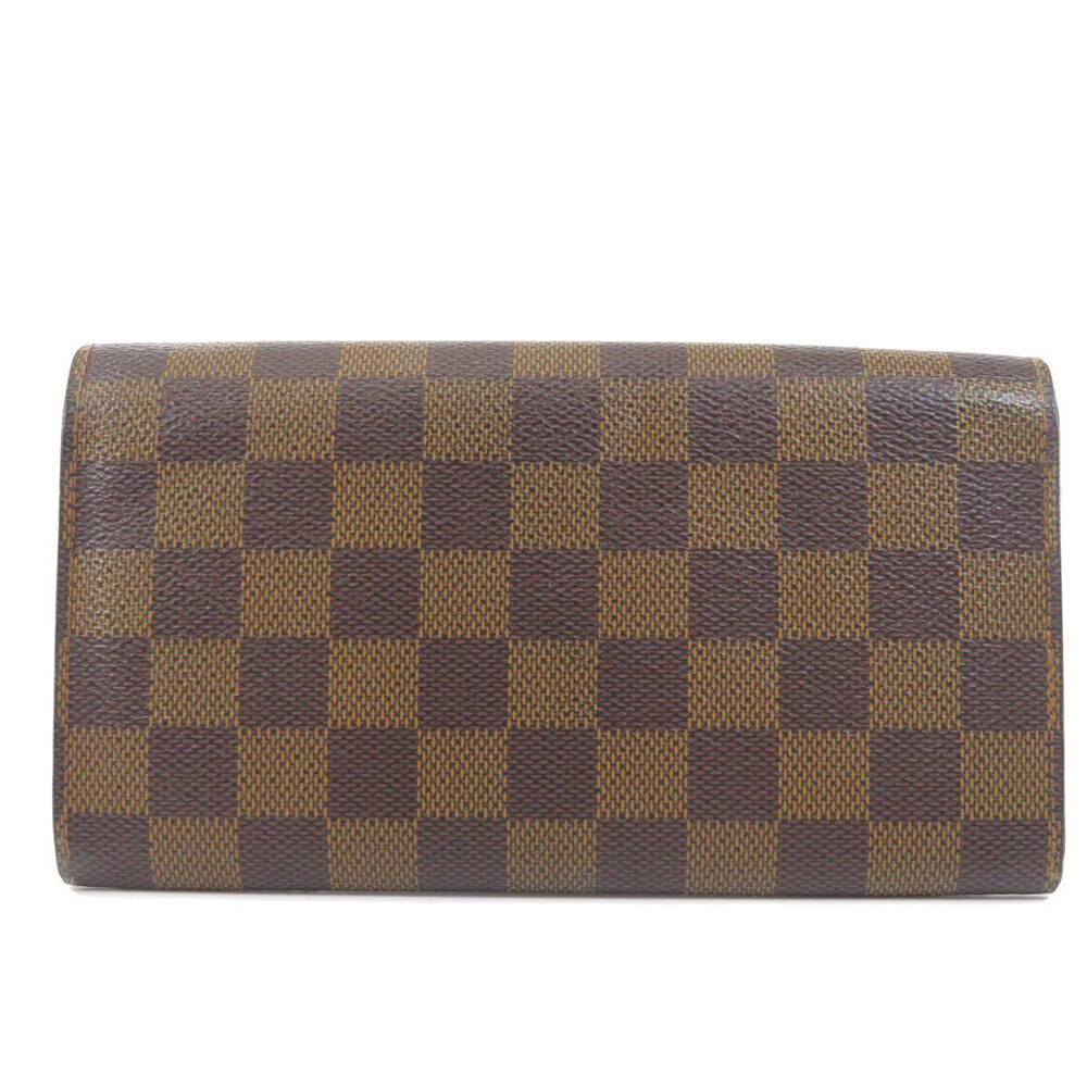 Louis Vuitton Ebene Wallet Credit Portemonnaie Pochette Brown Long Damier Brown